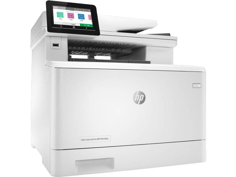 Zeigt den HP CLJ Pro MFP M479fdn Farbmultifunktionsdrucker A4